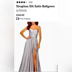 La Femme Dresses Nordstrom La Femme Strapless Slit Satin